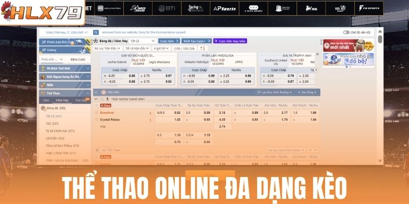 Thể thao online đa dạng kèo hấp dẫn