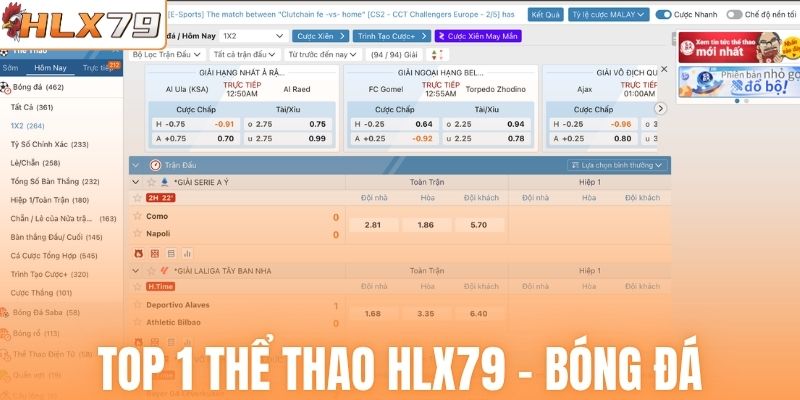Trò chơi TOP 1 thể thao HLX79 - Bóng đá