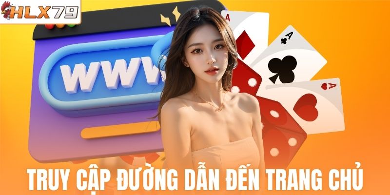 Truy cập link dẫn đến trang chủ của nhà cái