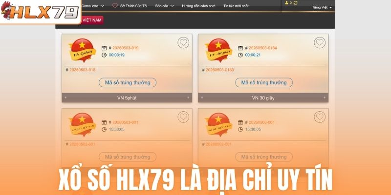 Xổ số HLX79 là địa chỉ uy tín